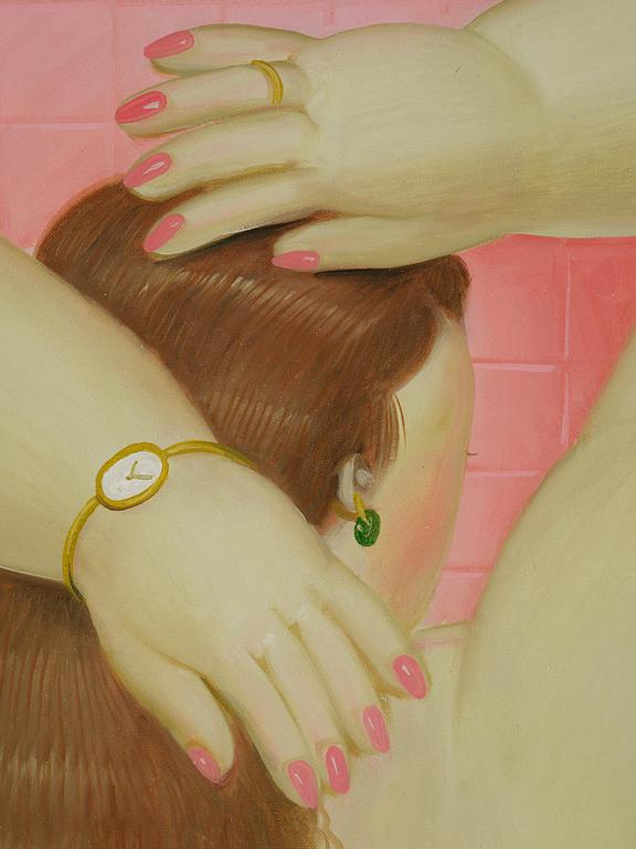 Fernando Botero, "El cuarto de baño".