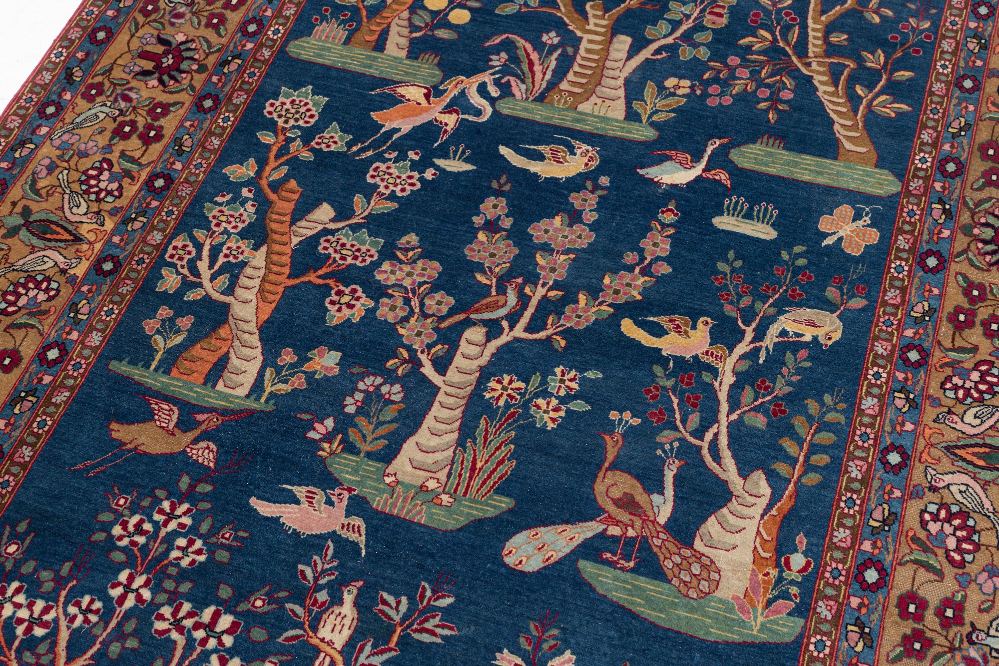 Rug, likely Tehran, approximately 227 x 133 cm.