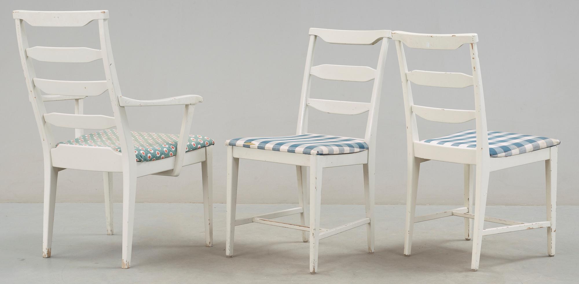 STOLAR 10 st samt KARMSTOL. "Vapensmeden" Carl Malmsten.