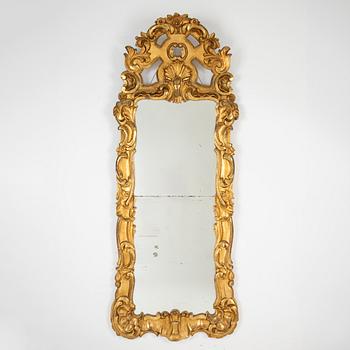 A Rococo style mirror, 19th Century.