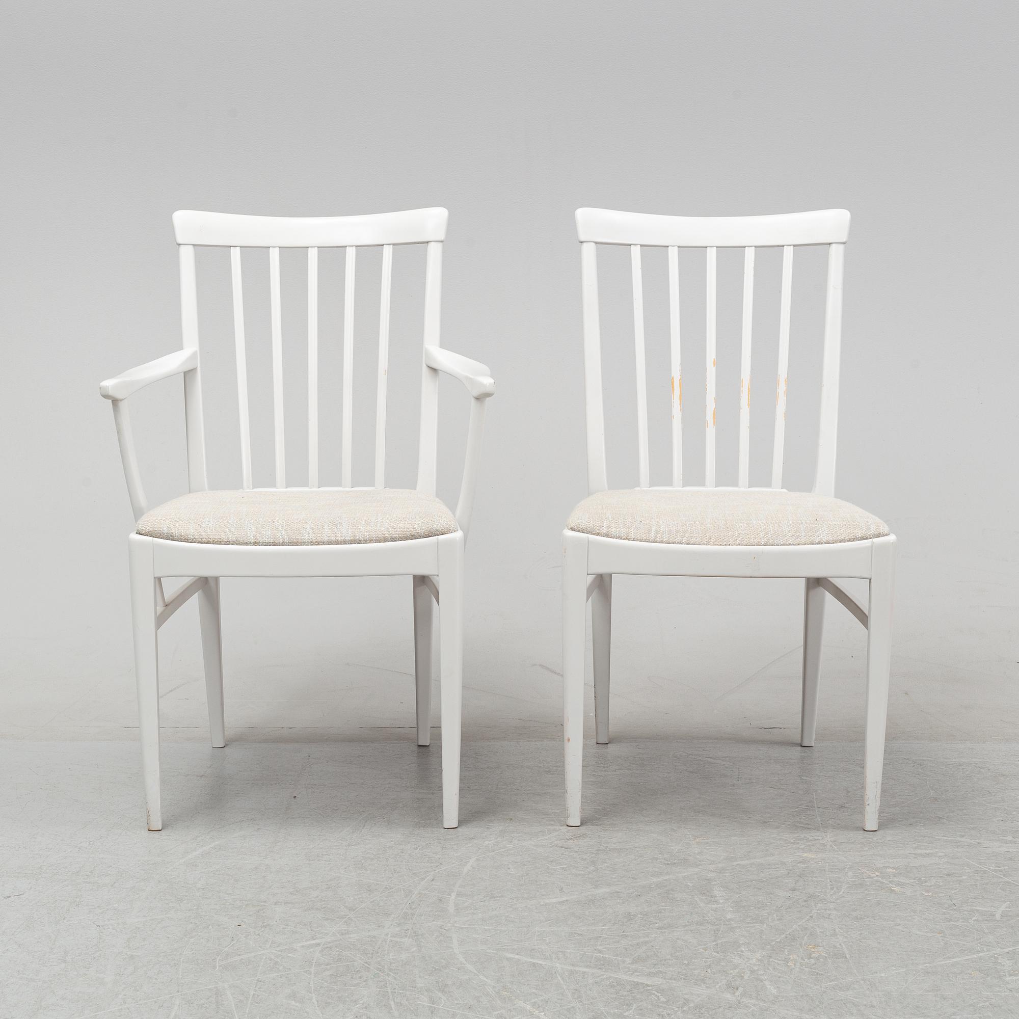 Carl Malmsten, a dining table and a set of six chairs, 'Herrgården' for Bodafors.