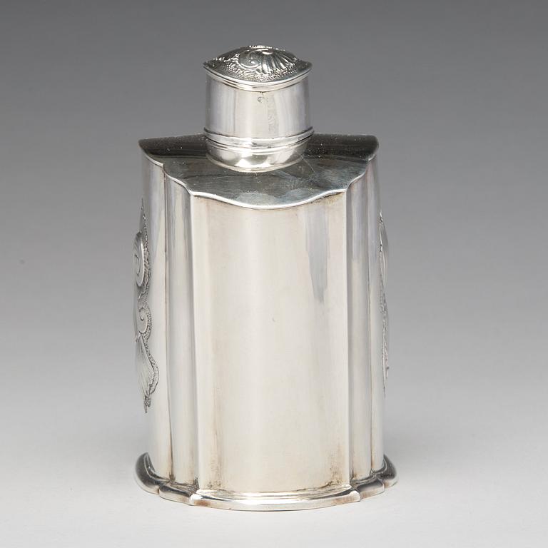 Johan Collin, teburk, stor, silver, Stockholm 1745. Senbarock.