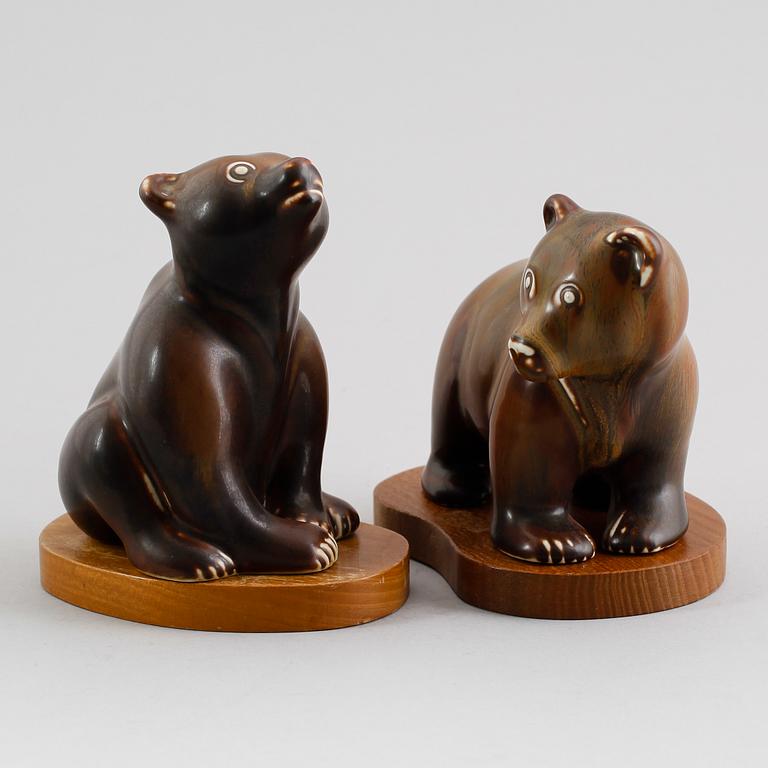 FIGURER, 2 st, Stengods, Gunnar Nylund, Rörstrand.