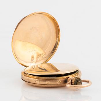 Fickur, 14K guld, savonett, 55 mm.