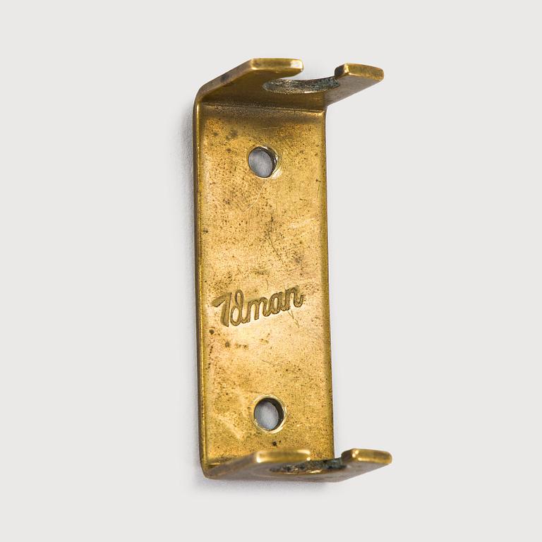 Paavo Tynell, a brass wall light model 9459, Idman, Finland 1960s.