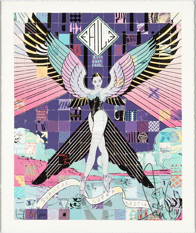 FAILE, silkscreen in colours, 2013, signed.