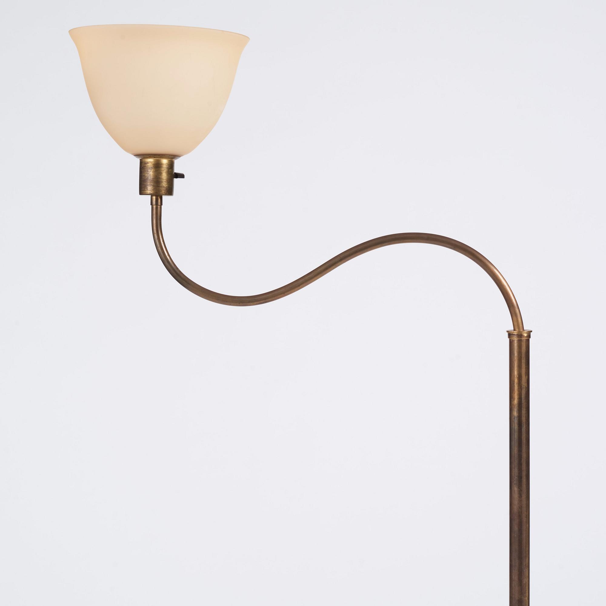 Harald Notini, a floor lamp, model '15334', Arvid Böhlmarks Lampfabrik, Sweden, 1940s.