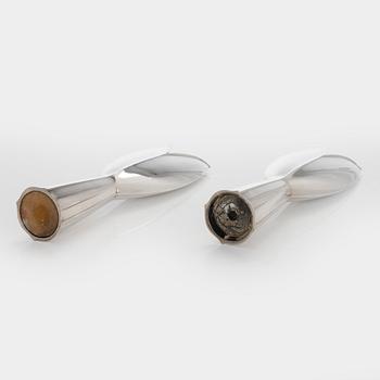 Tapio Wirkkala, a pair of 1950s silver TW-2 vases, Kultakeskus, Hämeenlinna 1957.