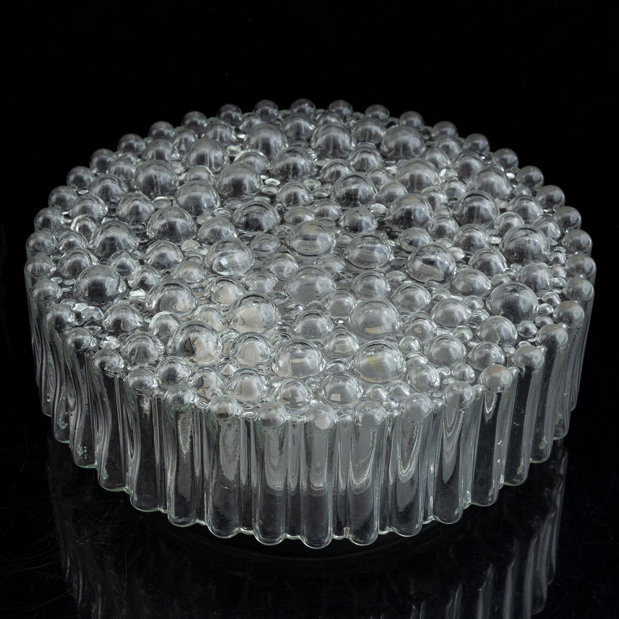 A glass ceiling light, Glashütte Limburg, Germany.