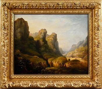 OKÄND KONSTNÄR, olja på duk, ej signerad, England, 1800-talets första hälft.