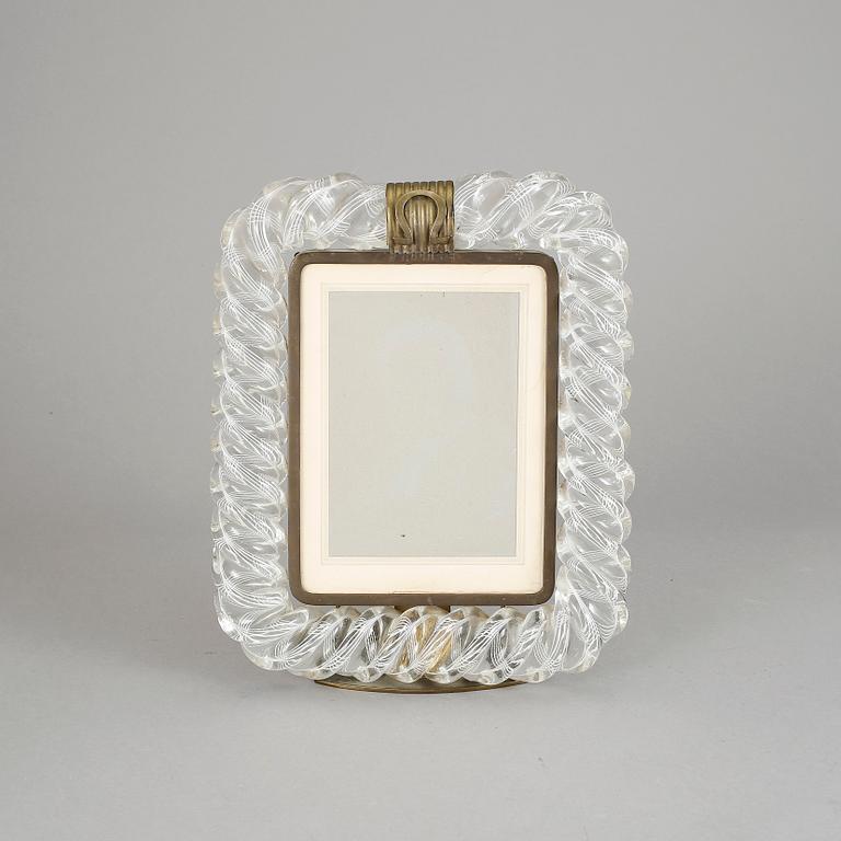 FOTORAM, glas och mässing, kring 1900-talets mitt.