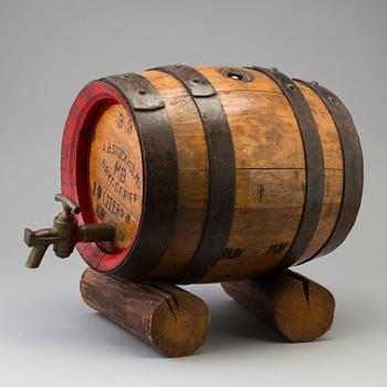 An oak beer barrel from Münchenbryggeriet, Stockholm, first half of the 20th Century.