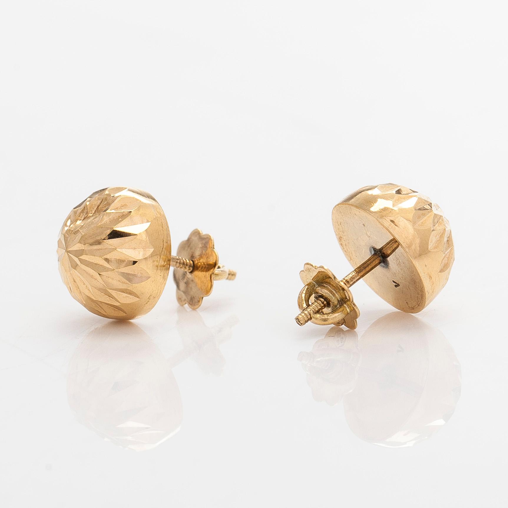 Örhängen,18K guld, utländska stämplar.