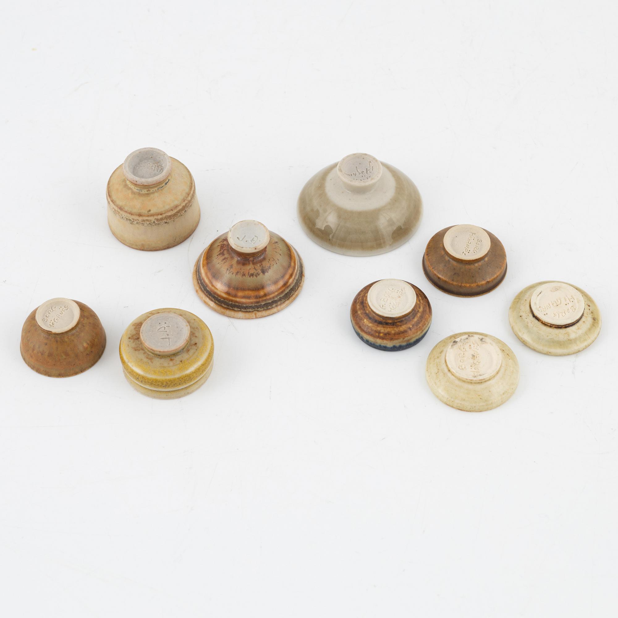 Miniatyrer, 30 st, bl.a. John Andersson, Höganäs.