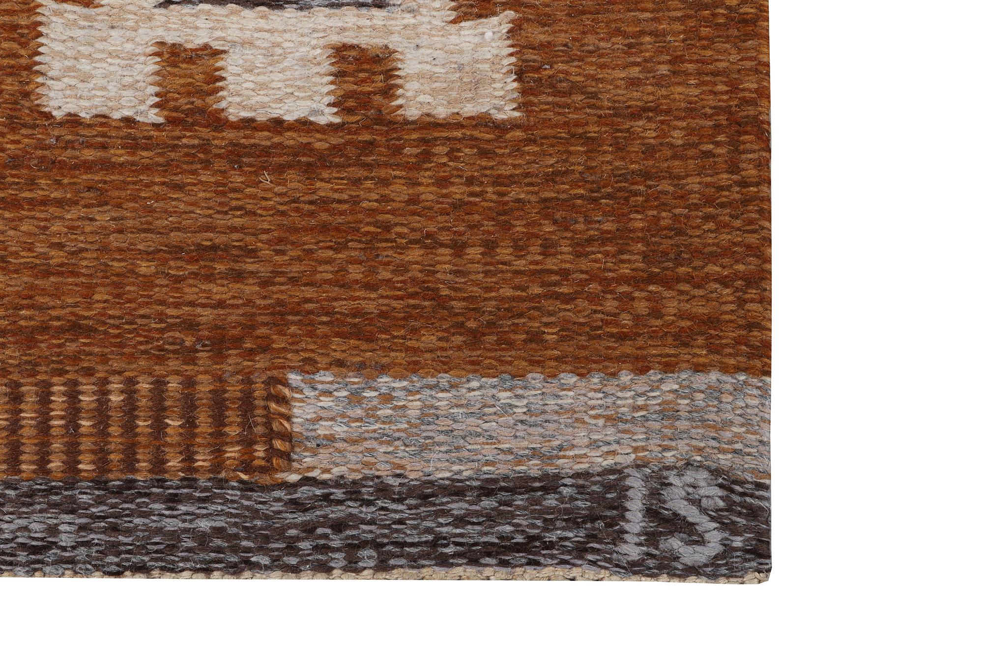 Ingegerd Silow, a runner carpet, flat weave, Sweden, signed IS, c. 253 x 83 cm.
