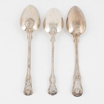 Raguskedar, 3 st, silver, Sverige 1800-tal.