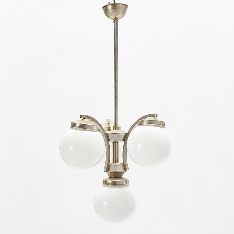 Art Deco Ceiling Lamp, 1940s.