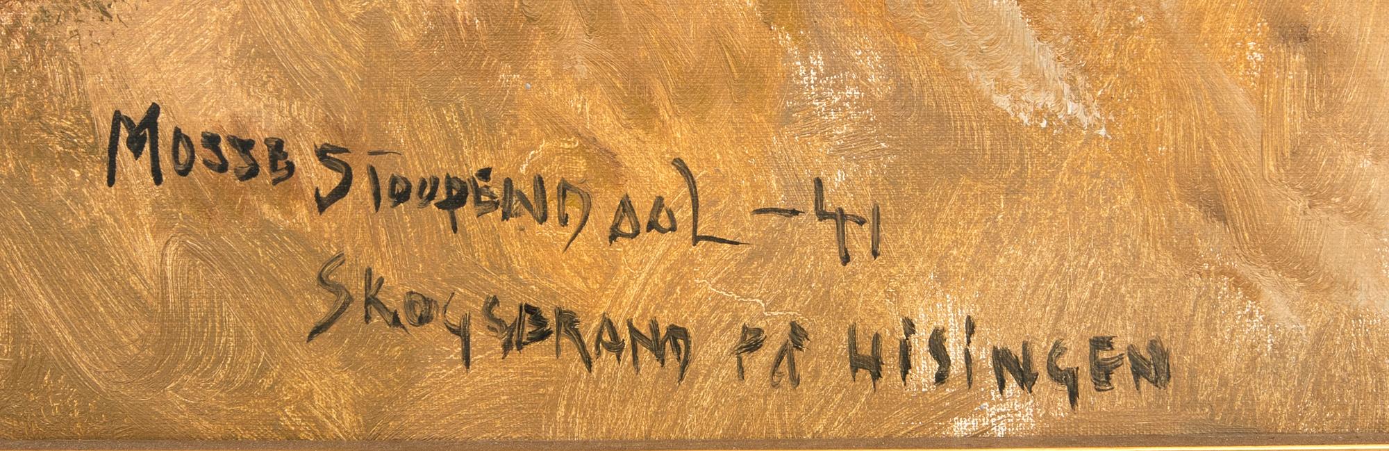 Mosse Stoopendaal, olja på duk signerad och daterad 41.
