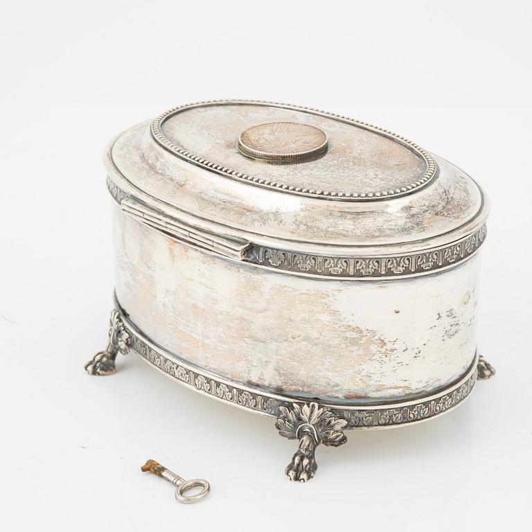 Sockerskrin, silver, Samuel Pettersson, Linköping 1904.