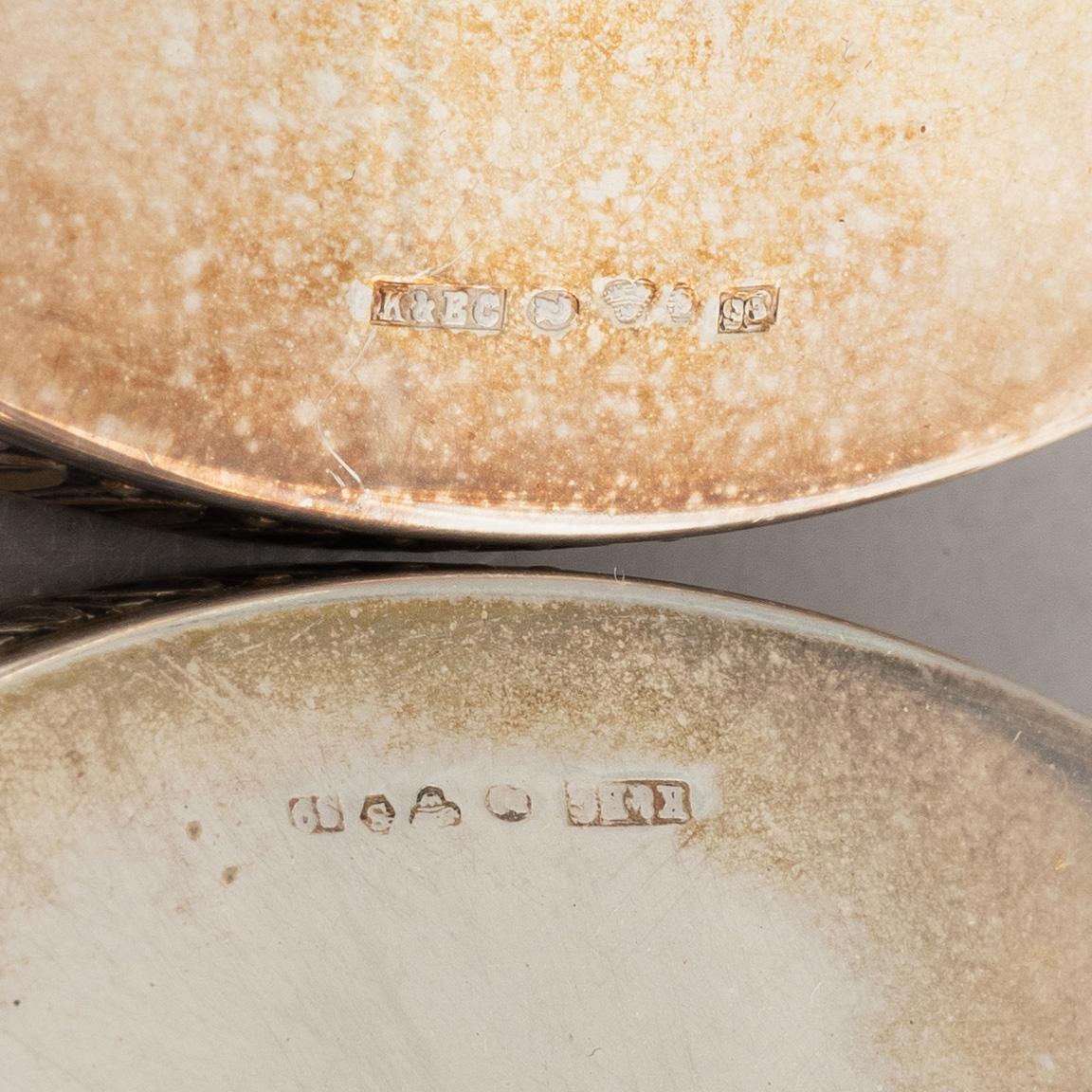 A pair of silver candelsticks, K&EC, Gothenburg, 1968.