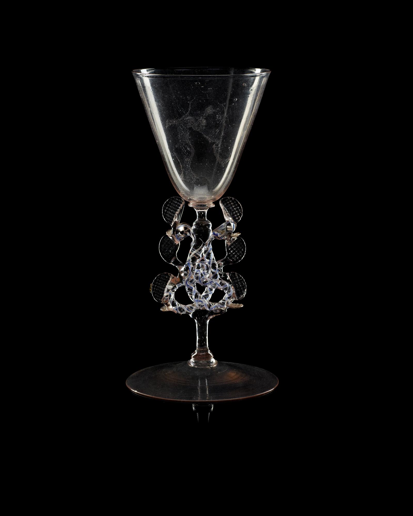 POKAL, flügelglas. Tyskland, 1600-tal.