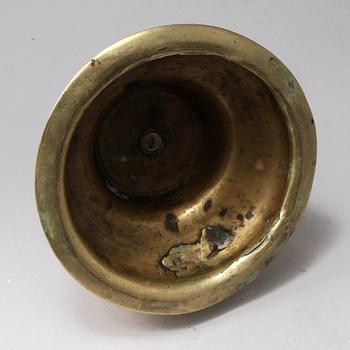 LJUSSTAKE, mässing, barock, 1600-tal.