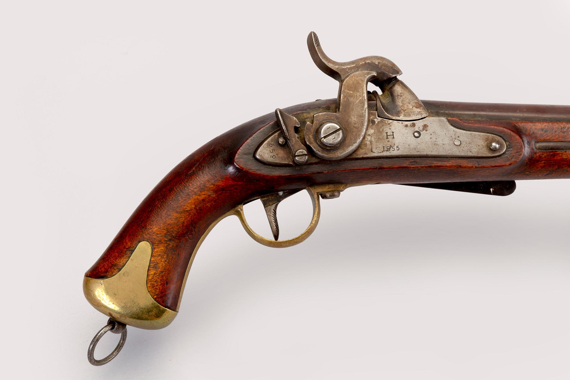 A Swedish percussion pistol, for the Armed Forces, 1854 Navy pattern.