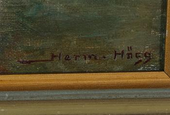 HERMAN HÄGG, olja på duk, signerad.