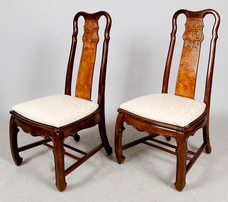 MATSALSSTOLAR, 6 delar, orientalisk stil, 1900-tal.