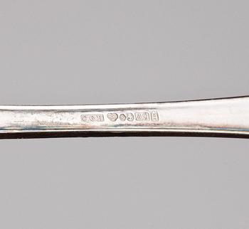 BESTICKSERVIS, 51 delar, silver, CG Hallberg och GAB, Stockholm, omkr 1930-1950. Tot vikt ca2294g.
