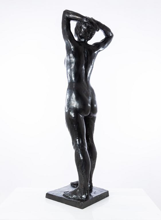 Gudmar Olovson, skulptur. Signerad. Numrerad. Gjutarstämpel. Brons, höjd 132 cm, längd 40 cm.