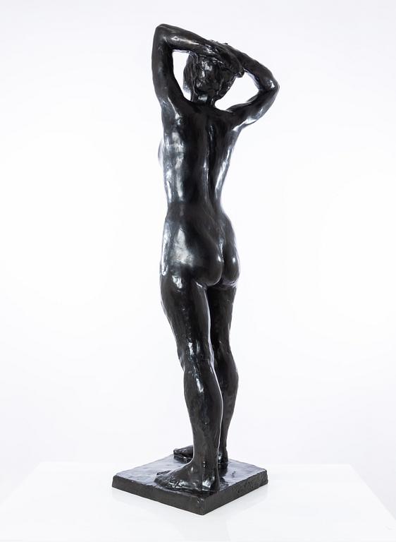 Gudmar Olovson, sculpture. Signed. Numbered. Foundry mark. Bronze, height 132 cm, length 40 cm.