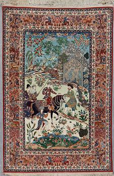 MATTA, old Isfahan figural. 231 x 154 cm.