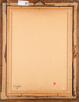 GIULIO CISARI, teckning, signerad och daterad 1962.