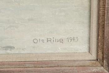 Ole Ring, oil on canvas, signed and dated 1943.
