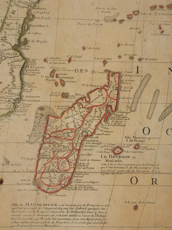 Nolin's map of Africa, "L'Afrique dressee sur les relations", 1740.