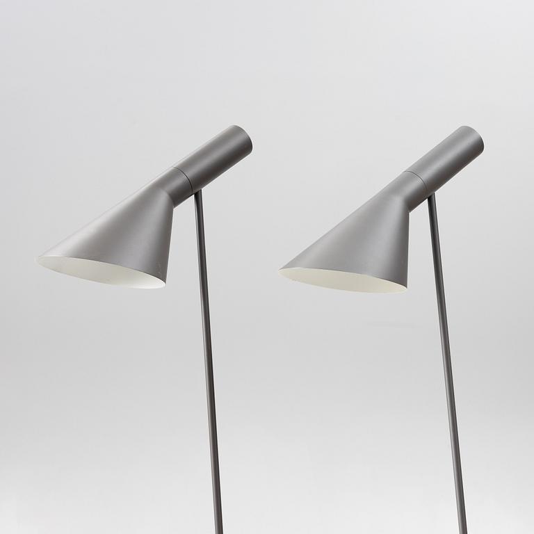 Arne Jacobsen, a pair of 'AJ' floor lamps, Louis Poulsen, Denmark.