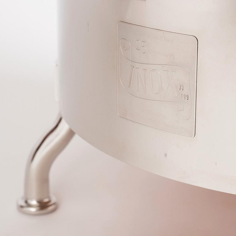 Mats Theselius, an 'Inox' armchair, ed. 33/199, for Källemo, Sweden post 2015.