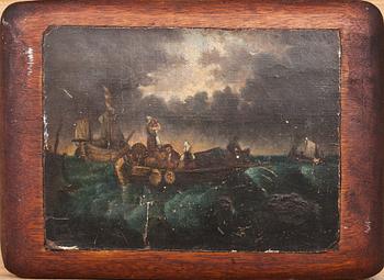 OKÄND KONSTNÄR, olja på duk. 1700/1800-tal.