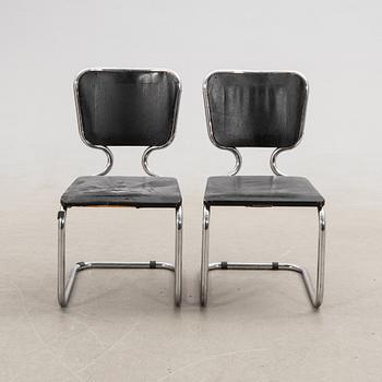 Chairs a pair, DS Stålmöbler Malmö 1930s/40s.