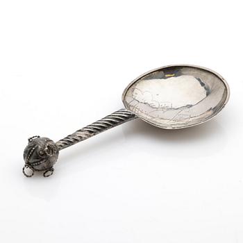 Soup spoon, silver, Hans Petter Vogt (active 1752–1804), Kristianstad.