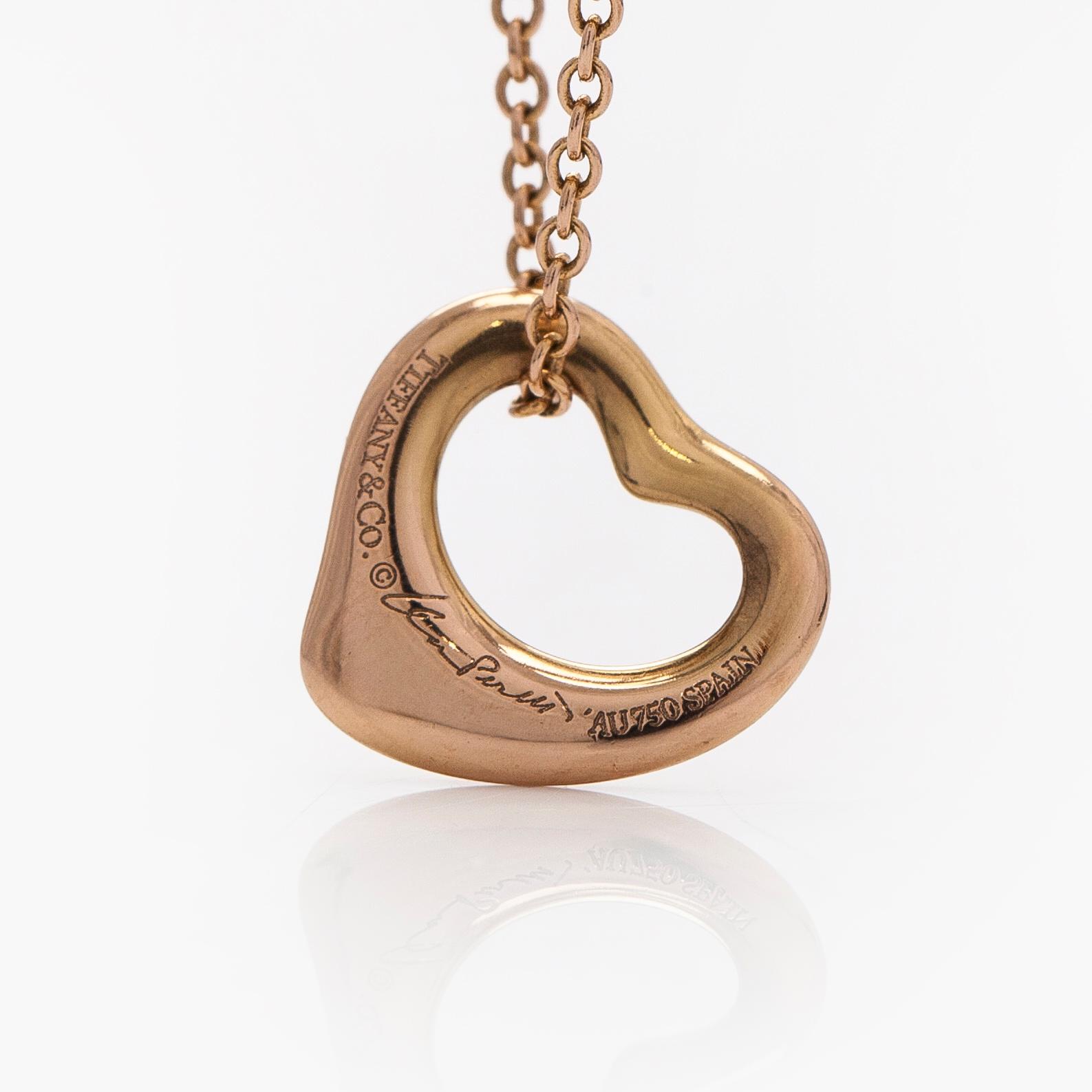 Tiffany & Co, Elsa Peretti, kaulakoru, "Open Heart", 18K kultaa.