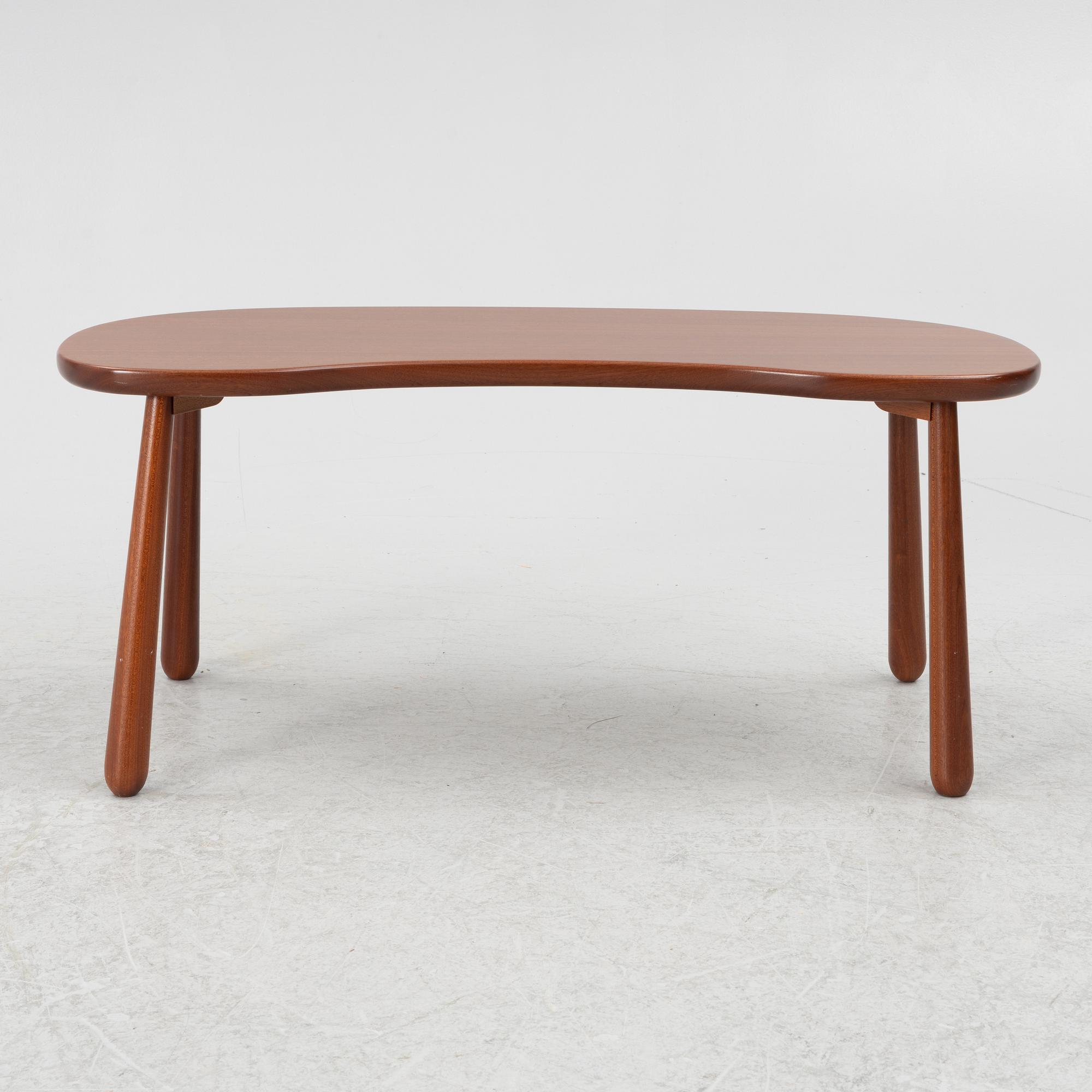 Josef Frank, a model B1034 mahogany 'Mjölkpallen' stool, Firma Svenskt Tenn, Sweden, post 1985.