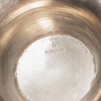 Eight Swedish silver cups/bowls on foot, with marks including GAB, Stockholm 1921.