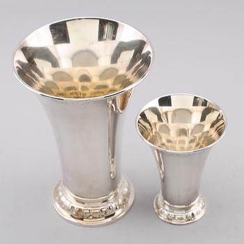 BÄGARE, 2 st, silver, GAB, Stockholm 1962/64. Vikt ca 530 gram.