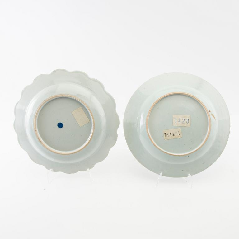 Plates 2 pcs. porcelain China, 18th century,.