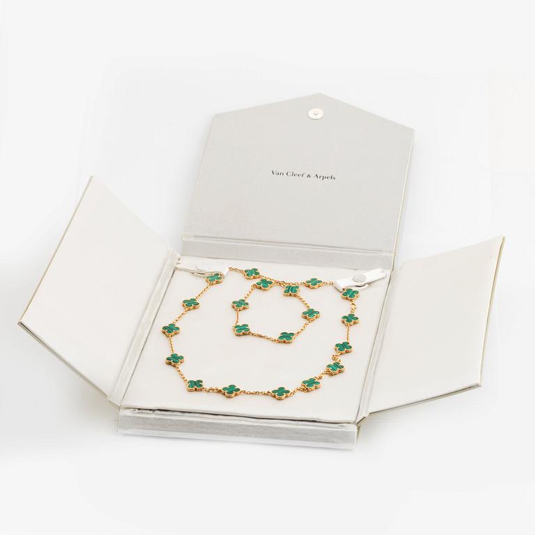 A Van Cleef & Arpels "Alhambra" necklace.