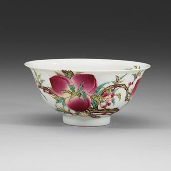 302. A famille rose "peach" bowl, presumably Republic (1912-1949).