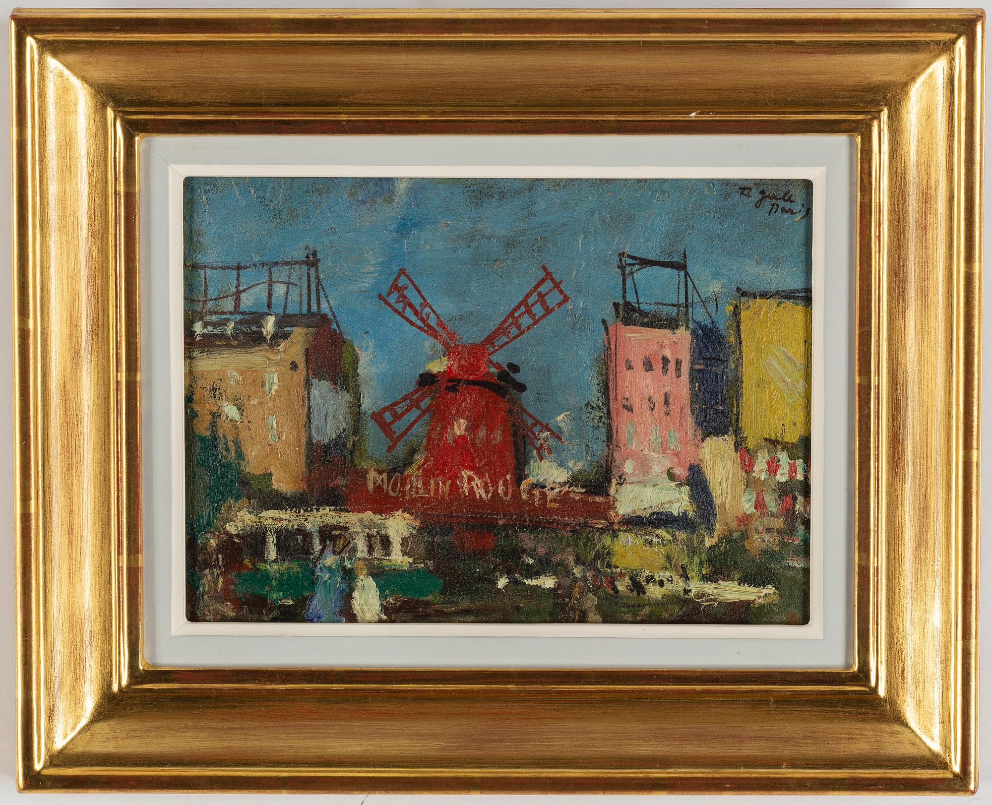 Francois Gall,olja på papp-pannå, signerad, Paris.