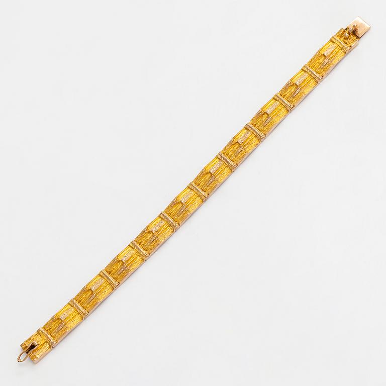 Björn Weckström, a 14K gold bracelet 'Cascade' for Lapponia 1973.